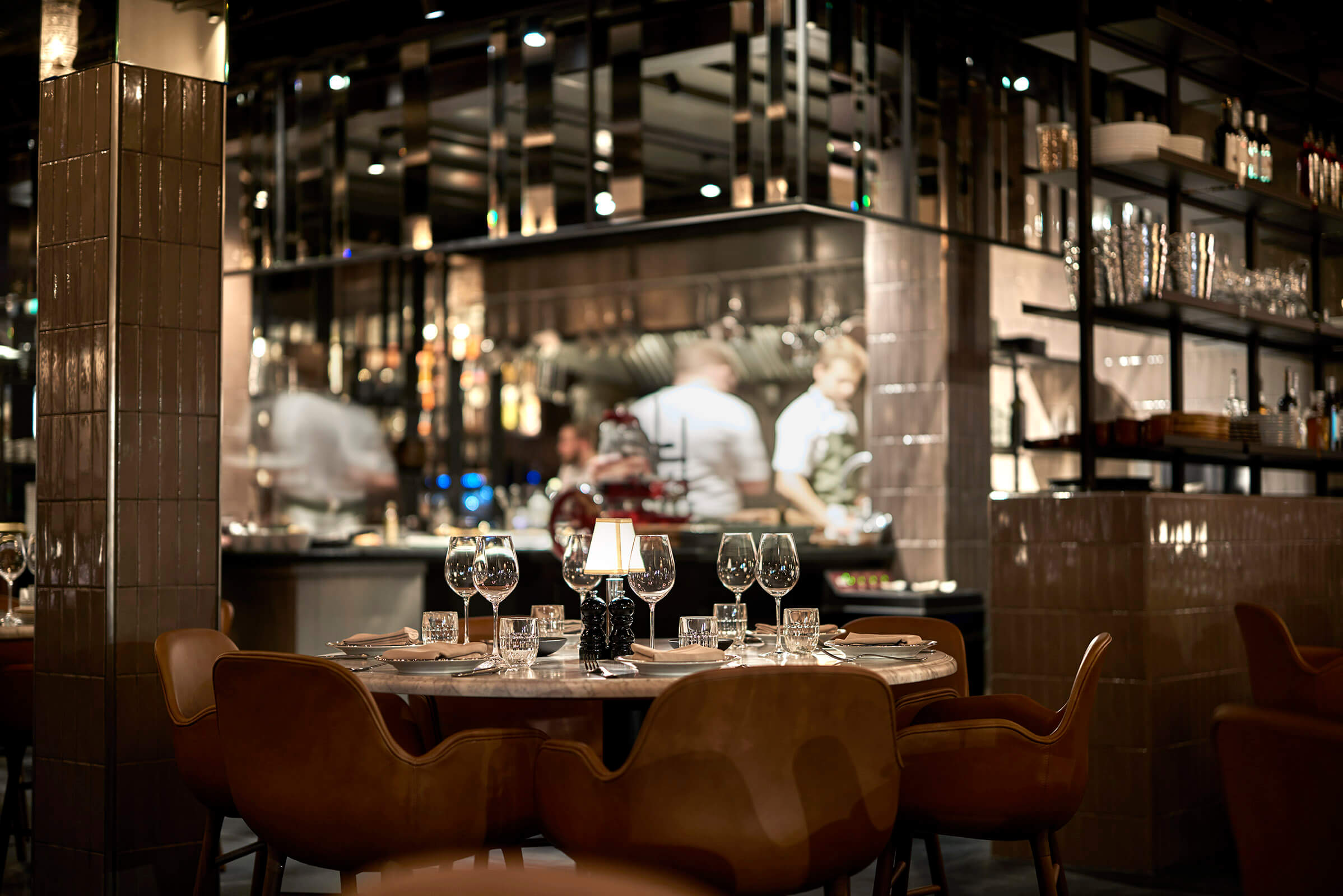 åbent køkke på market italian - italiensk restaurant